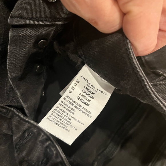 American Eagle highest rise flare button fly next level stretch black 6 - Picture 8 of 9